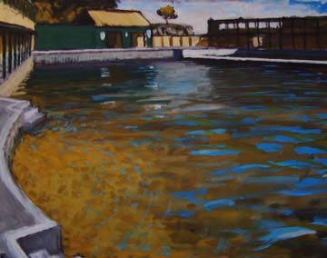 Dawn Fraser Baths painting by Ian Chapman